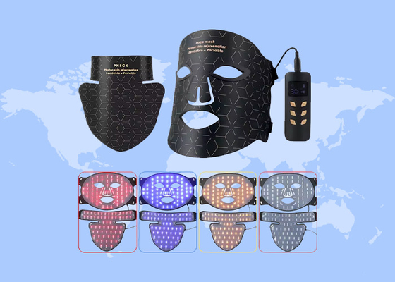 4 χρώματα Led Light με υπέρυθρη σιλικόνη μάσκα για την απομάκρυνση ρυτίδων στο πρόσωπο